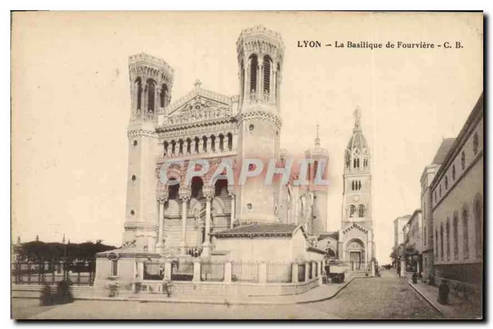 LYON — A Basílica de Fourvière — C. B. - Frente