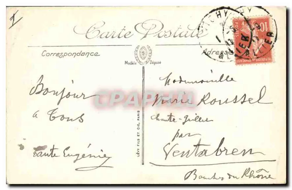 Vichy — Widok na rzekę Allier — LL. - Rewers
