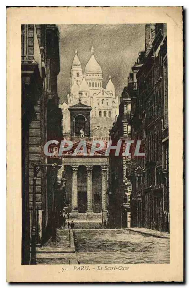 Paris - Le Sacré-Cœur — vue depuis une rue, éditeur Art YVON, n°7 - Frente