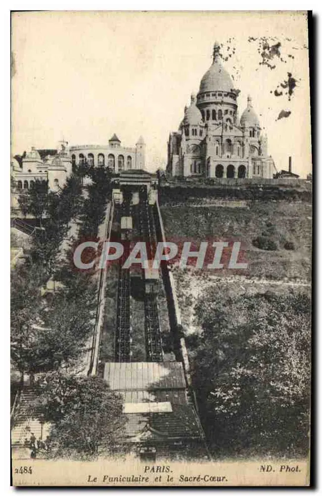 Paris — Der Funicular und der Sacré-Cœur — ND. Phol. - Vorderseite