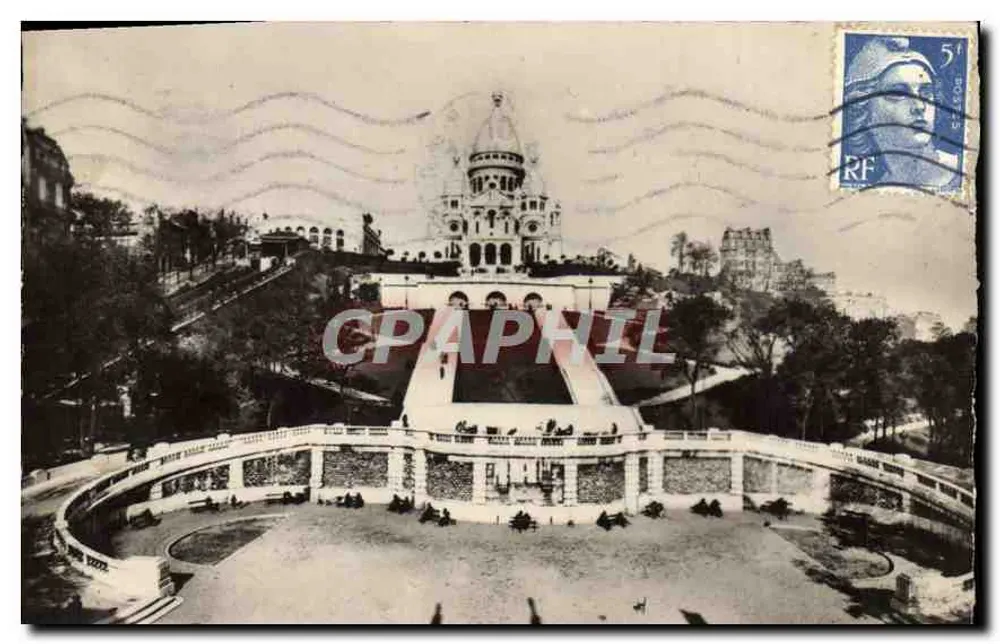 O Sagrado Coração de Montmartre — vista panorâmica — Edições O. P. Paris - Frente