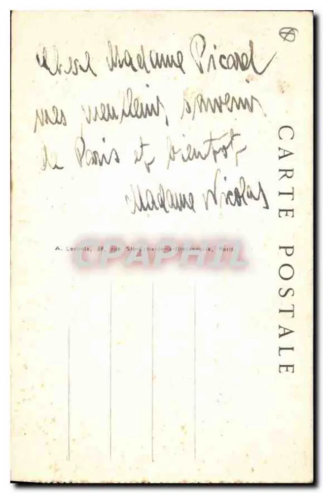 Paris — O Sagrado-Coração — 57 - Verso