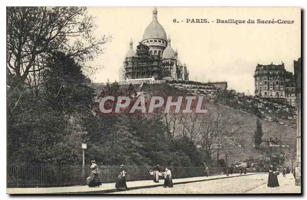 Paris - Basílica do Sagrado Coração — editor anônimo, número de série 6 - Frente