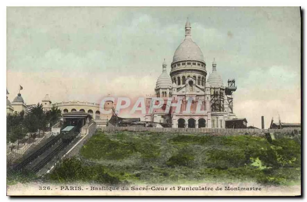 Paris - Basilika des Heiligen Herzens und Montmartre Seilbahn — n°326 - Vorderseite