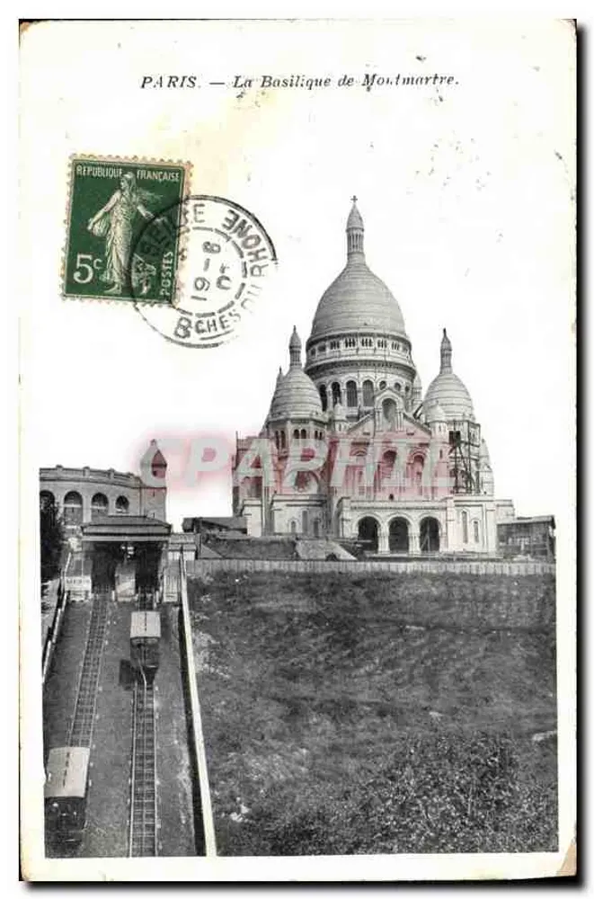 Paris — A Basílica de Montmartre — Editor não identificado, número de série não visível - Frente