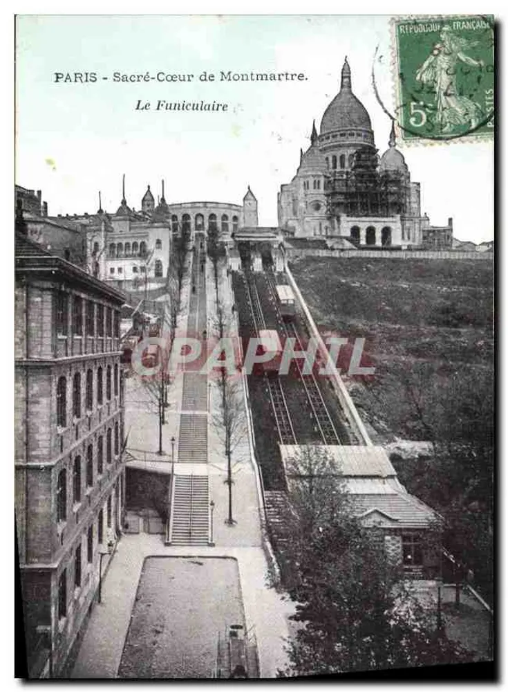 PARIS - Sacré-Cœur de Montmartre — Der Funicular — unbekannter Verlag, Seriennummer nicht sichtbar - Vorderseite