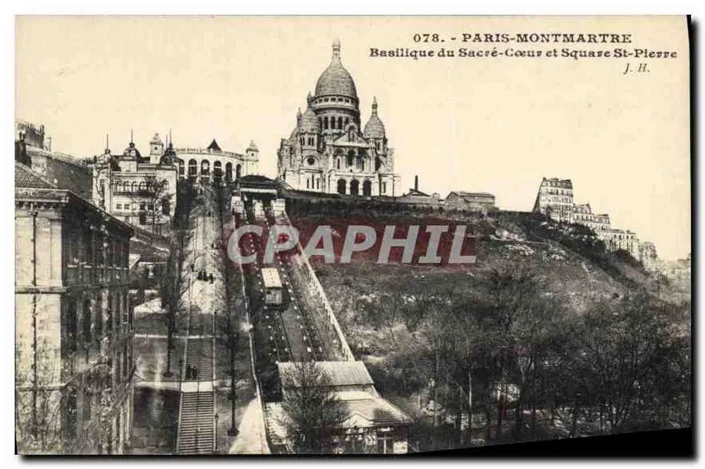 Paris-Montmartre — Basilique du Sacré-Cœur und Square Saint-Pierre — J. H. Nr. 078 - Vorderseite