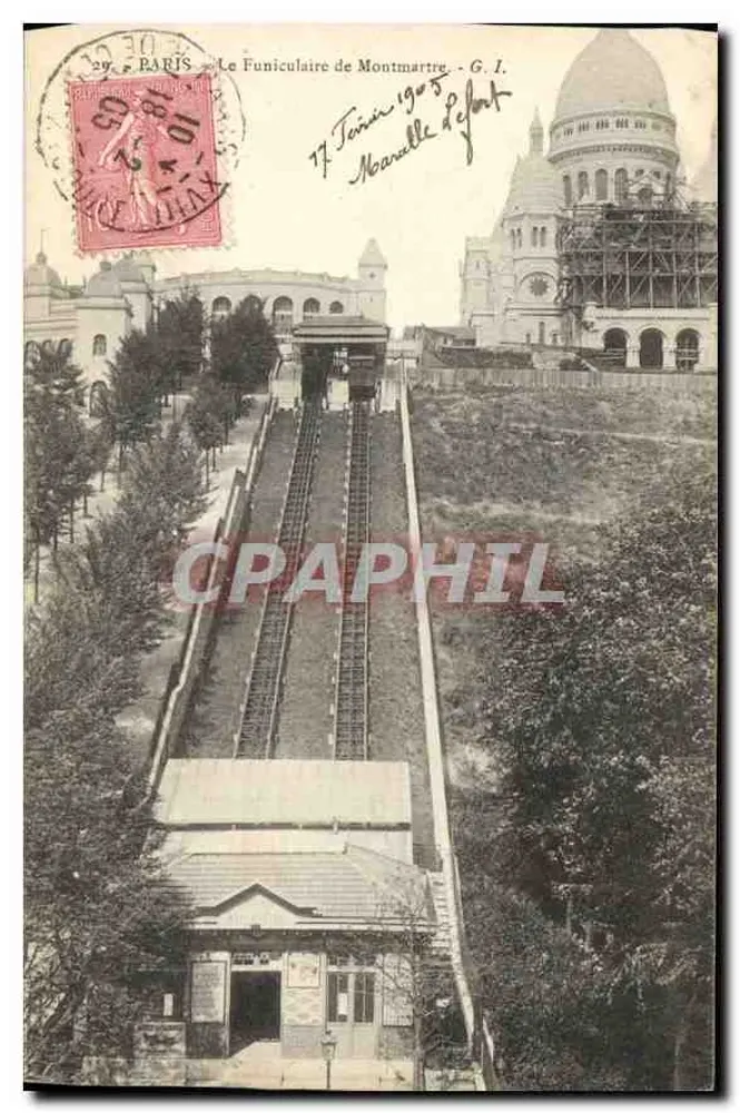 O Funicular de Montmartre — G. I. — Paris - Frente