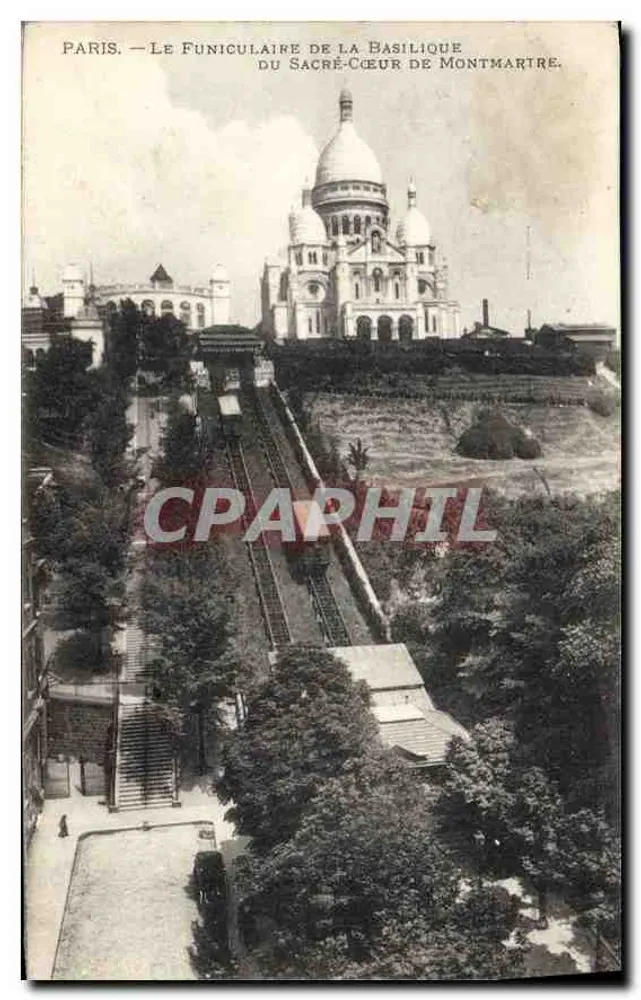 Paris — Der Funicular der Basilika des Heiligen Herzens von Montmartre - Vorderseite