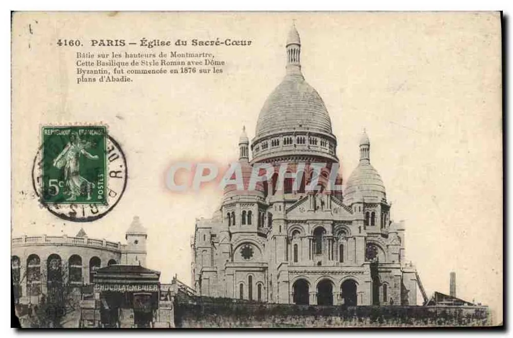 Paris — Igreja do Sagrado Coração — Chocolat-Meunier - Frente
