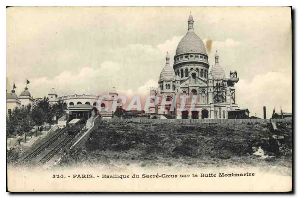 Basilika des Heiligen Herzens auf dem Montmartre-Hügel — Paris — Verlag Grapapril, Nr. 323 - Vorderseite