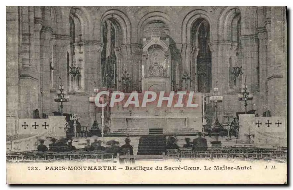 Paris-Montmartre — Basilika des Heiligen Herzens. Der Hauptaltar — J. H. n°132 - Vorderseite