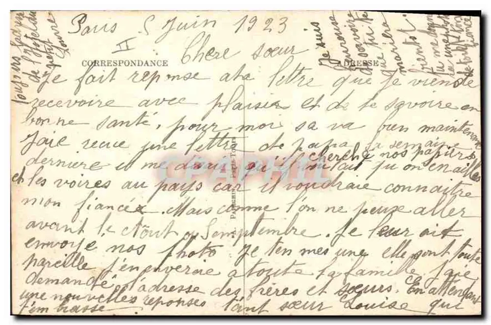 Paris — Ansicht des Sacré-Cœur von Montmartre — A.P. n°258 - Rückseite