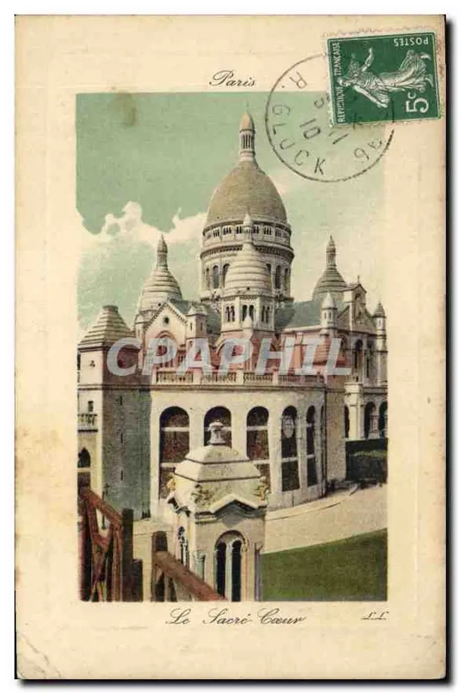 Le Sacré-Cœur — vue de la basilique à Paris — éditeur L.L. - Voorkant