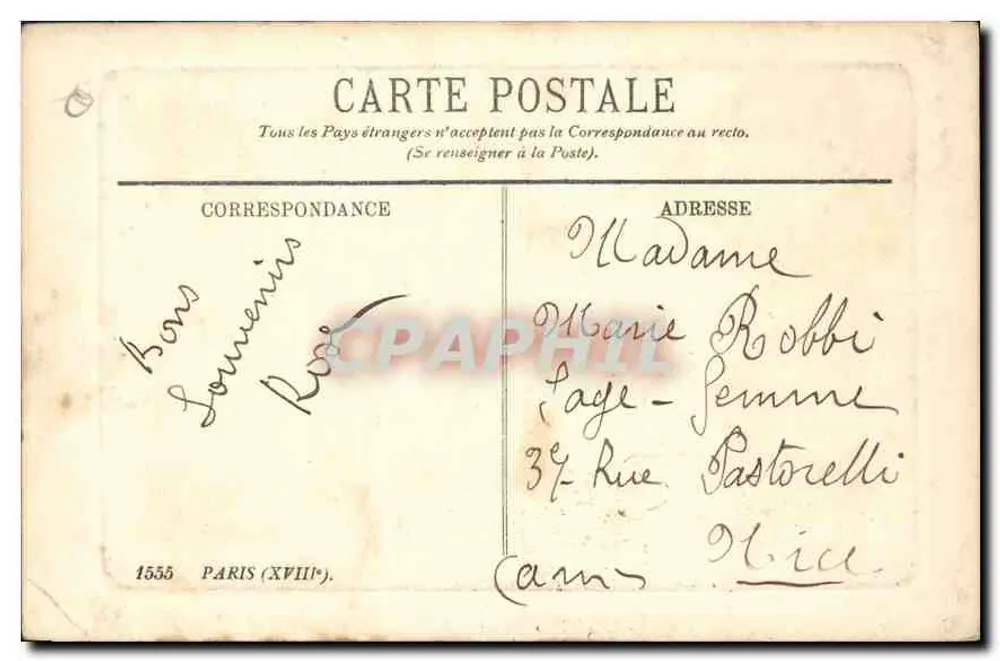 Le Sacré-Cœur — vue de la basilique à Paris — éditeur L.L. - Achterkant