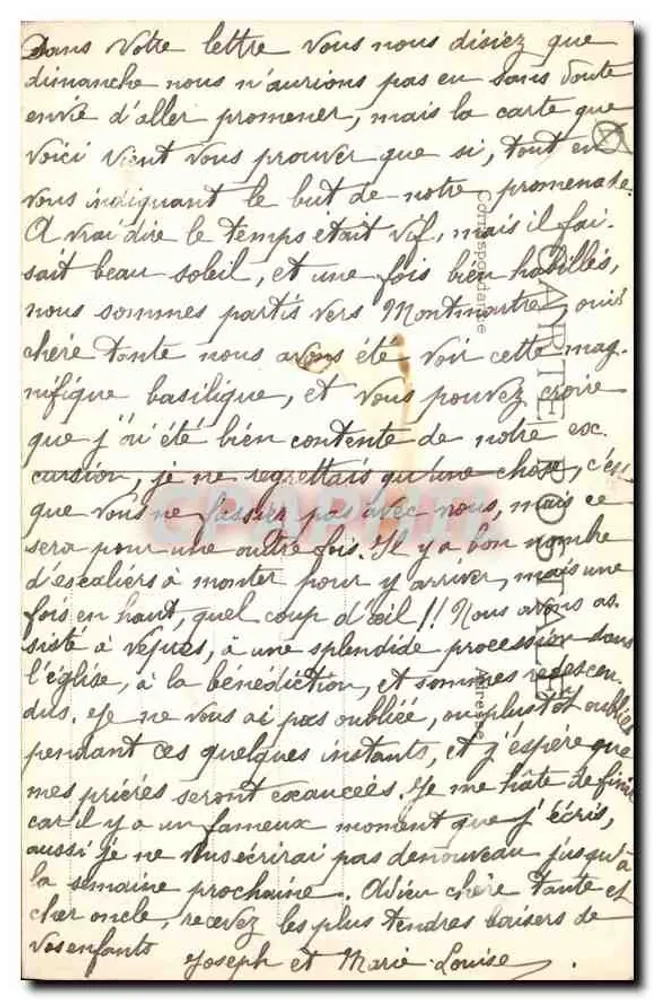 Paris, vom Sacré-Cœur von Montmartre — J.H. Depose - Rückseite