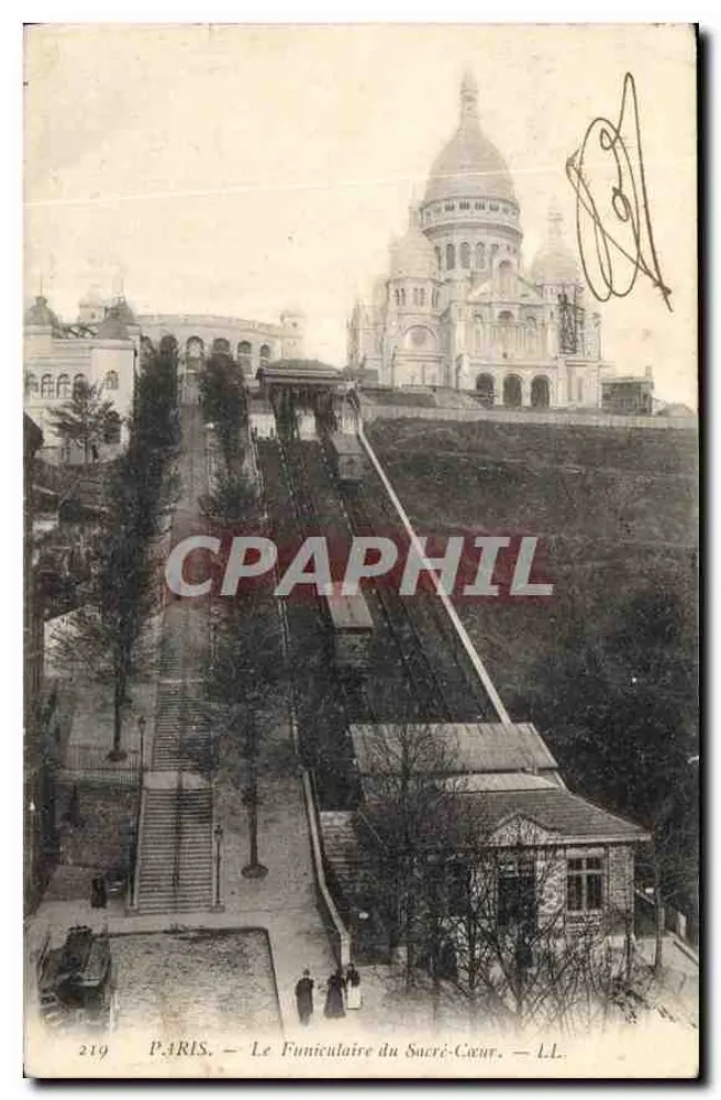 Paris — O Funicular do Sacré-Cœur — LL, n°219 - Frente