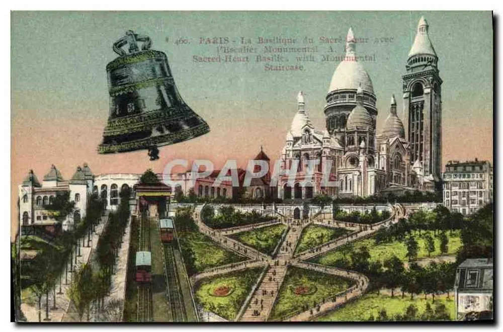 Paris - Die Basilika des Heiligen Herzens mit der monumentalen Treppe — A. Pichin — n°466 - Vorderseite