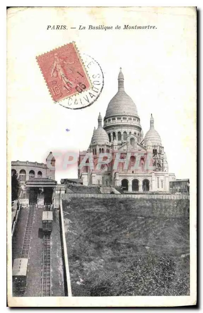 Paris — A Basílica de Montmartre — Editor desconhecido, número de série não visível - Frente