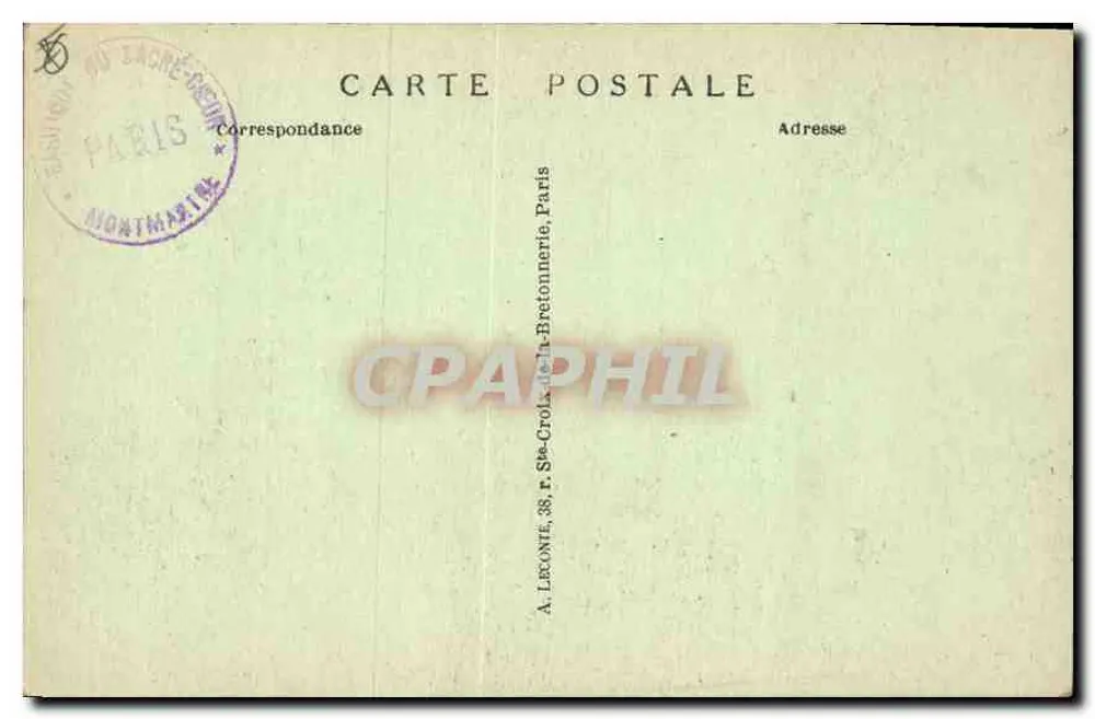Paris — Seilbahn und Basilika des Heiligen Herzens von Montmartre — A.P. - Rückseite