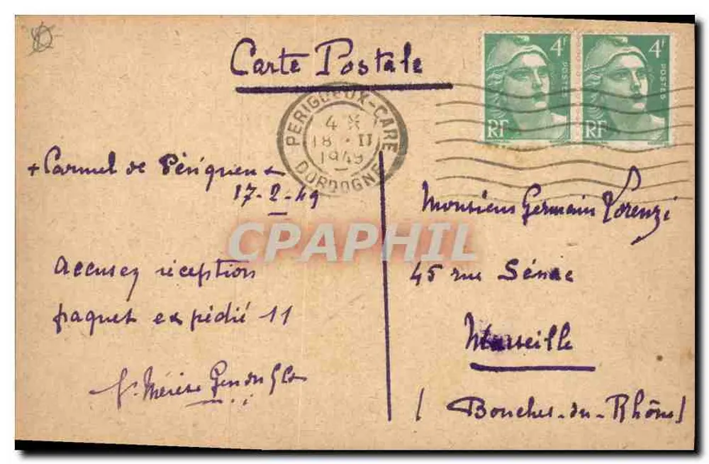 Paris - La Butte Montmartre und der Sacré Cœur — U. M. n° 78 - Rückseite
