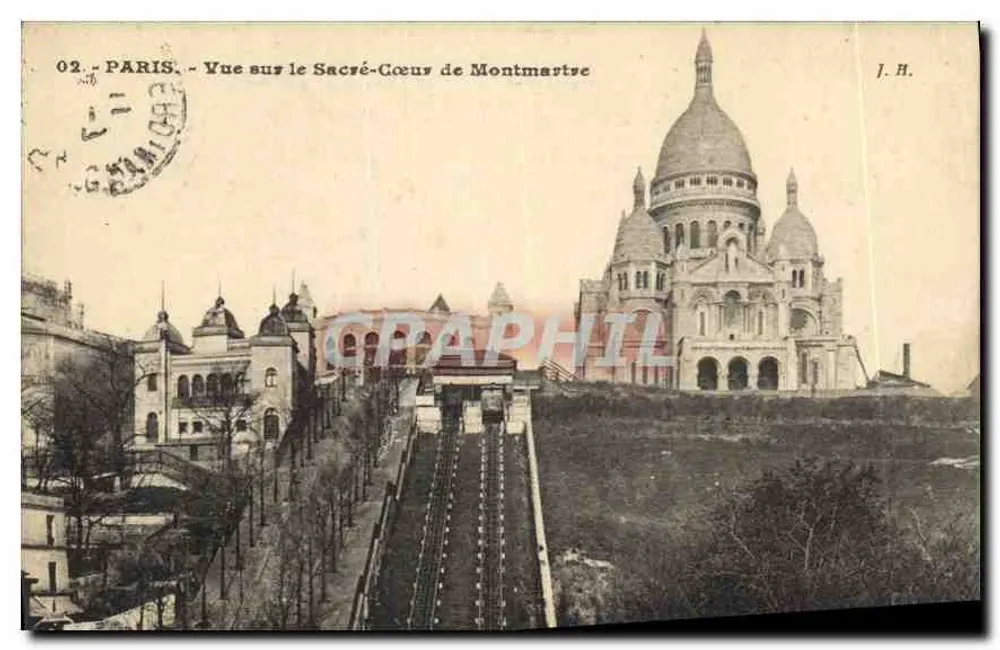Paris - Ansicht des Sacré-Cœur von Montmartre — J. H. — n°02 - Vorderseite