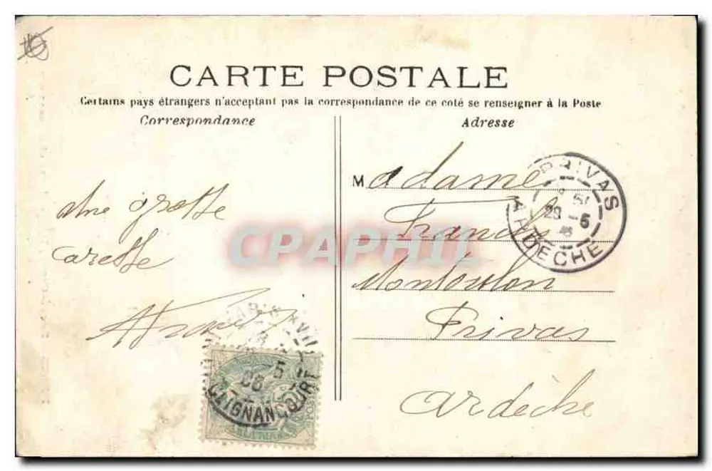 PARIS – Sacré-Cœur, Seilbahn und Reservoir von Montmartre — A.J.H. n° XVIII - Rückseite