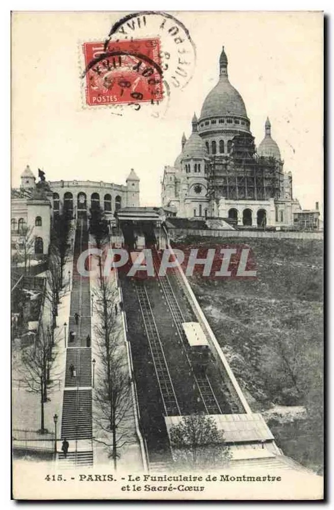 PARIS. - Der Montmartre-Funicular und der Sacré-Cœur - Vorderseite