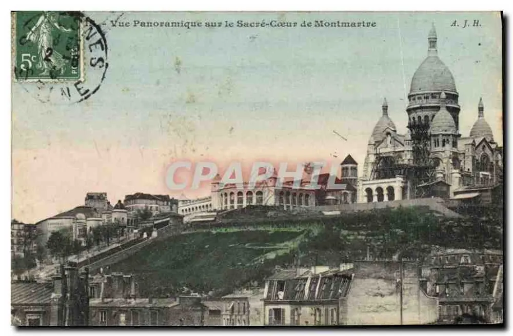 Panoramablick auf den Sacré-Cœur von Montmartre — A. J. H. - Vorderseite