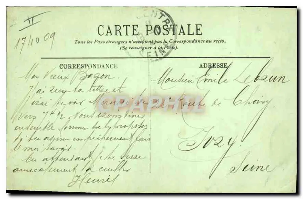 PARIS — El Teleférico del Sacré-Cœur — LL. - Reverso