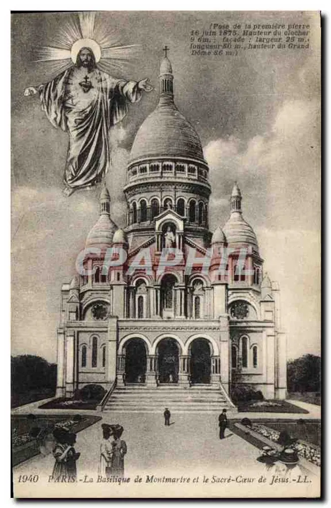 Paris - Die Basilika von Montmartre und das Sacred Heart Jesu - LL. - Vorderseite