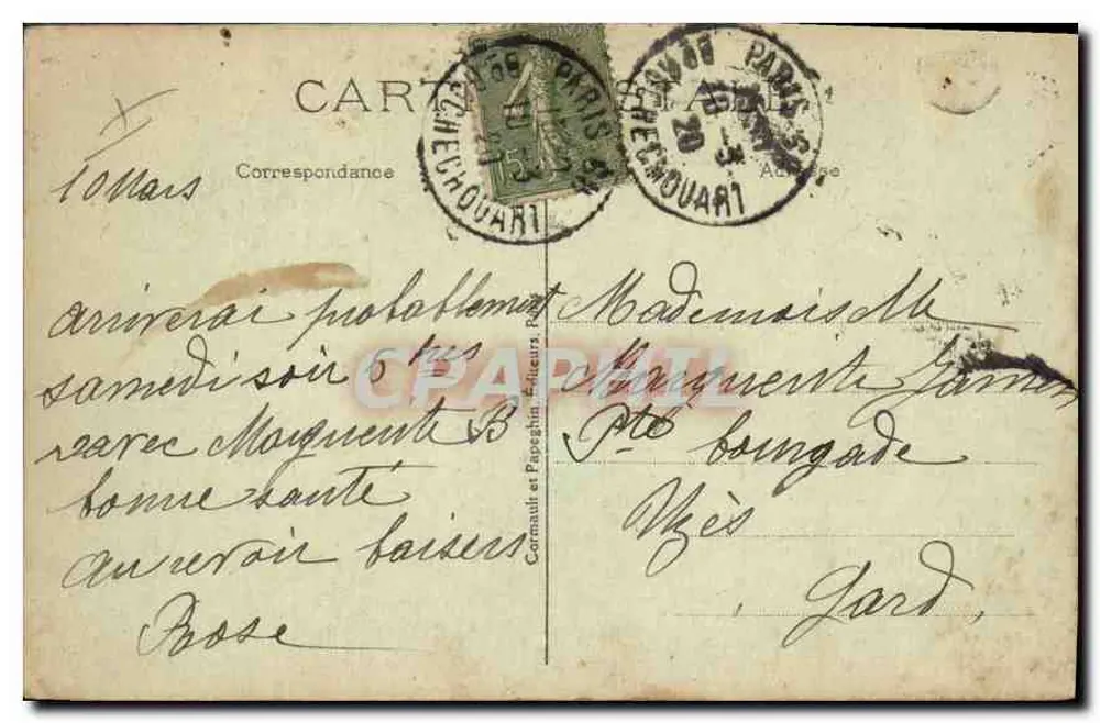 Paris — La Butte Montmartre und die Basilika des Heiligen Herzens — A. P. n° 370 - Rückseite