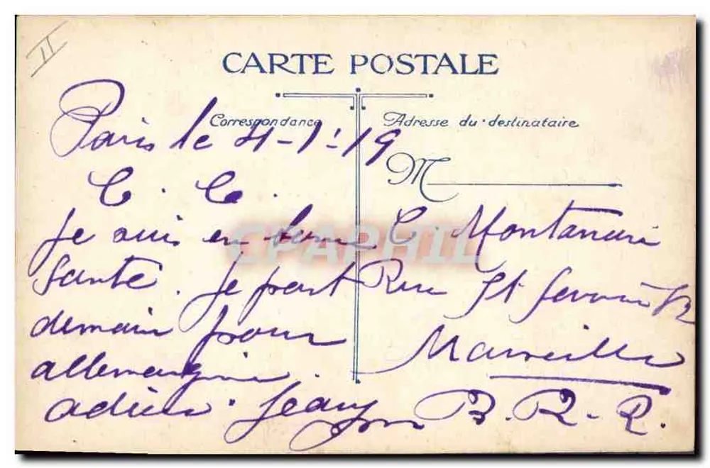 Paryż — Święty Serce — V.C. wydawca, nr 496 - Rewers