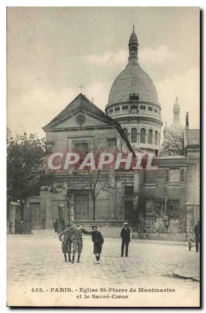 Paris - Ansicht der Kirche Saint-Pierre auf dem Montmartre und des Sacré-Cœur - Vorderseite