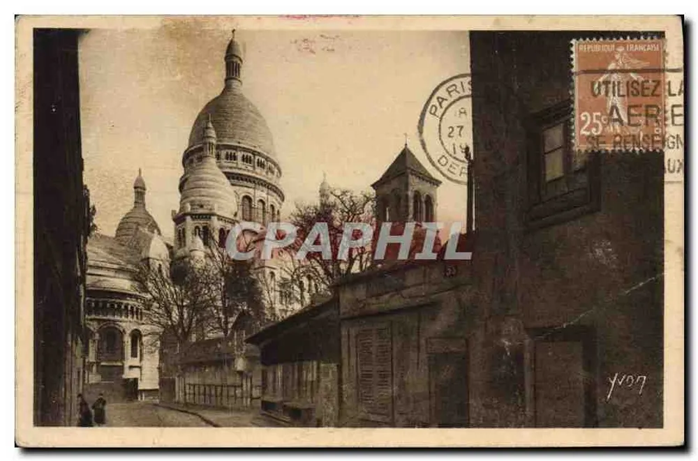 Der Sacré-Cœur und der Turm der Kirche Saint-Pierre — Ansicht von der Rue du Chevalier-de-la-Barre — Édition d'Art Yvon, Serie 19, n° 230 - Vorderseite