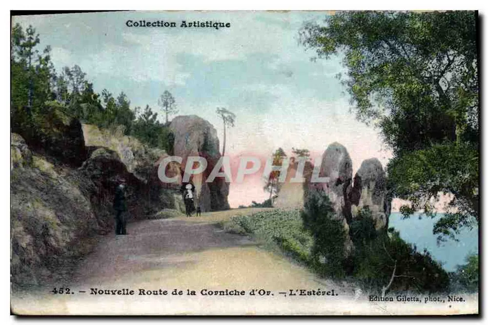 Nova Estrada da Corniche d'Or — L'Estérel — Edição Giletta, fot. Nice - Frente