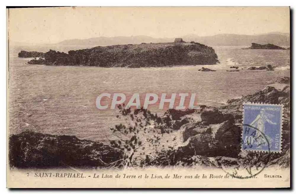 Saint-Raphaël - Der Land-Löwe und der Meer-Löwe von der Nice-Route gesehen - Selecta - Vorderseite