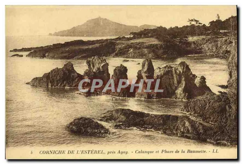 Corniche des Estérel, in der Nähe von Agay — Calanque und Leuchtturm der Baumette — LL - Vorderseite