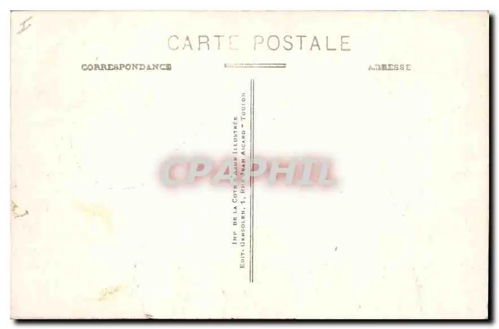 Côte d'Azur – TOULON – Ansicht der offenen See - Rückseite