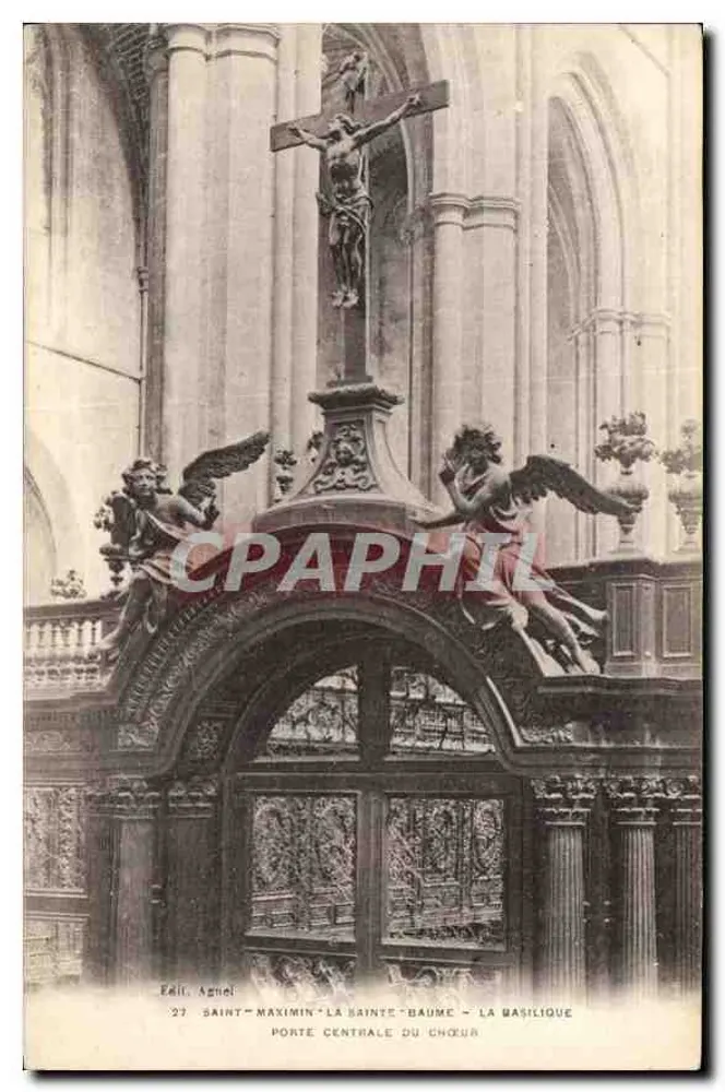Saint-Maximin-la-Sainte-Baume — Die Basilika — Zentrale Tür des Chors - Vorderseite