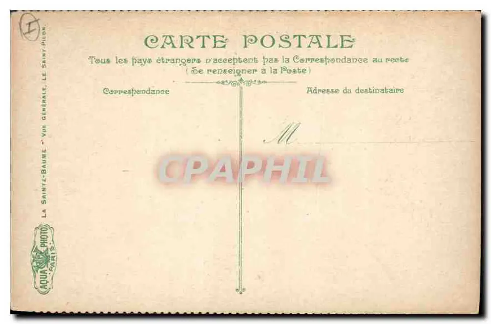 Vista da falésia de La Sainte-Baume — editor La Sainte-Baume, Paris - Verso