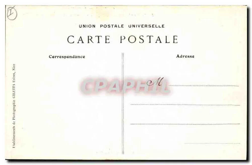 Rochers de Trayas — Neue Goldene Promenade — Künstlerische Sammlung, Nr. 548, Politian Gilletta, Nîmes - Rückseite