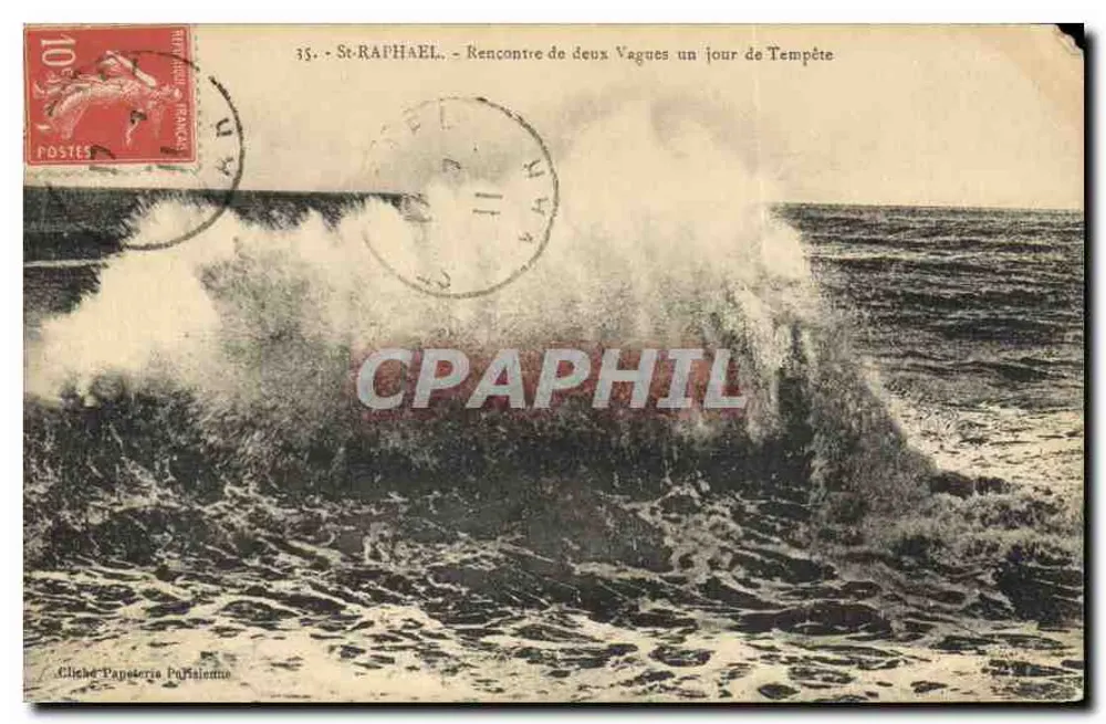St-RAPHAEL — Encontro de duas Ondas em um Dia de Tempestade — Papeterie Pafalummo - Frente