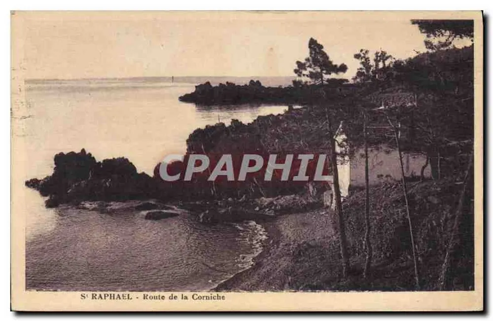 S' RAPHAEL - Estrada da Corniche — Bilhete postal antigo de coleção - Frente