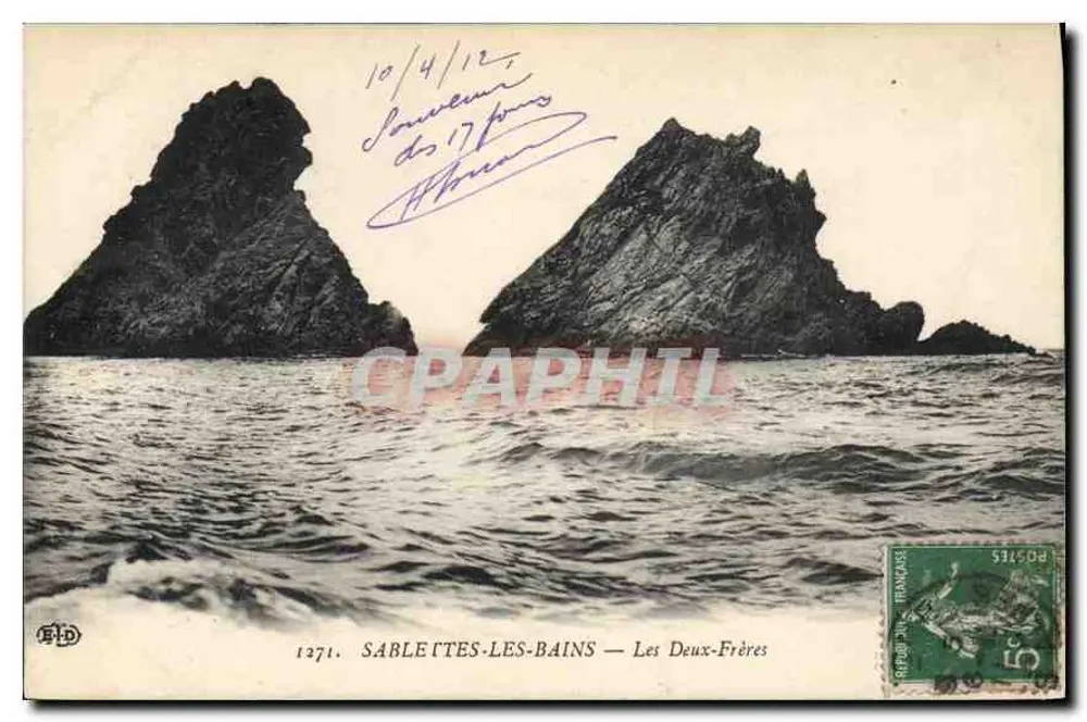 SABLETTE-LES-BAINS — Les Deux-Frères — Éditeur B.D. n°1371 - Frente