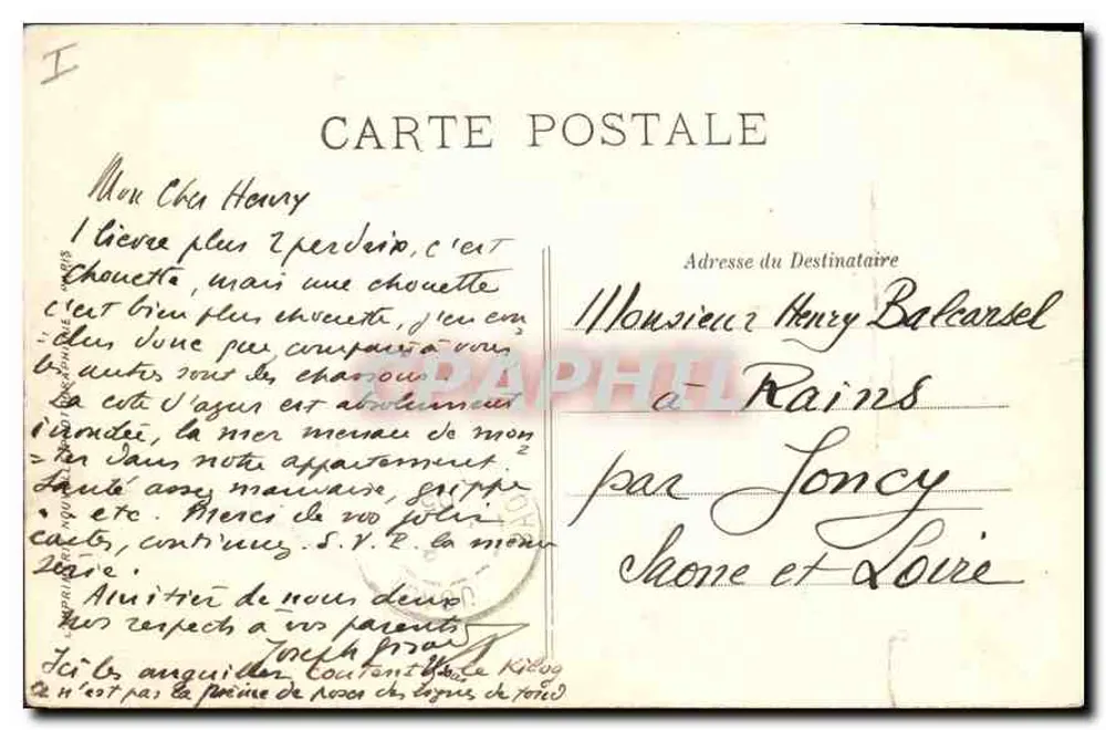 Corniche de l'Esterel — Boulouris — Bord de la Mer — LL. — n°86 - Verso