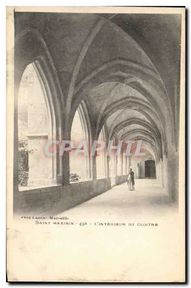 Saint-Maximin - O interior do claustro — Phot. Lacon - Marselha - n°498 - Frente