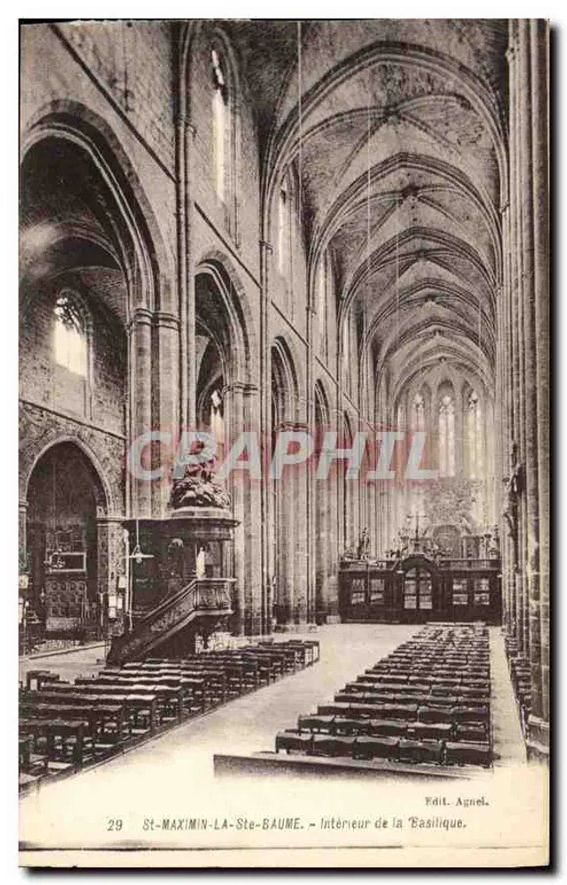 St-Maximin-la-Ste-Baume — Interior da Basílica — Edit. Agnel, n°29 - Frente