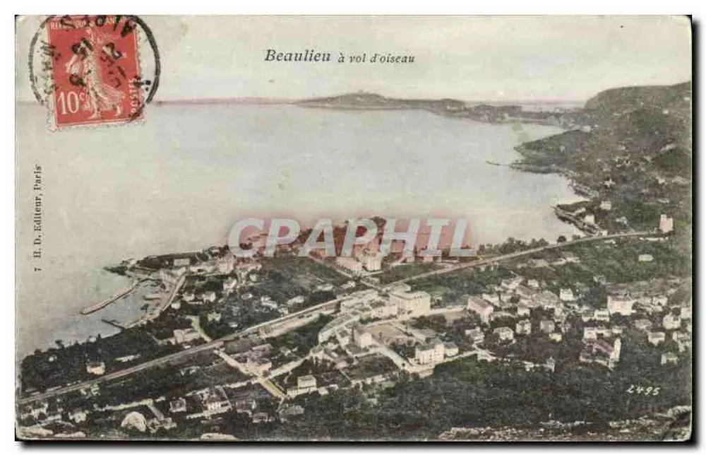 Beaulieu visto de cima — vista aérea — H. D. Editora, Paris, n° 2495 - Frente