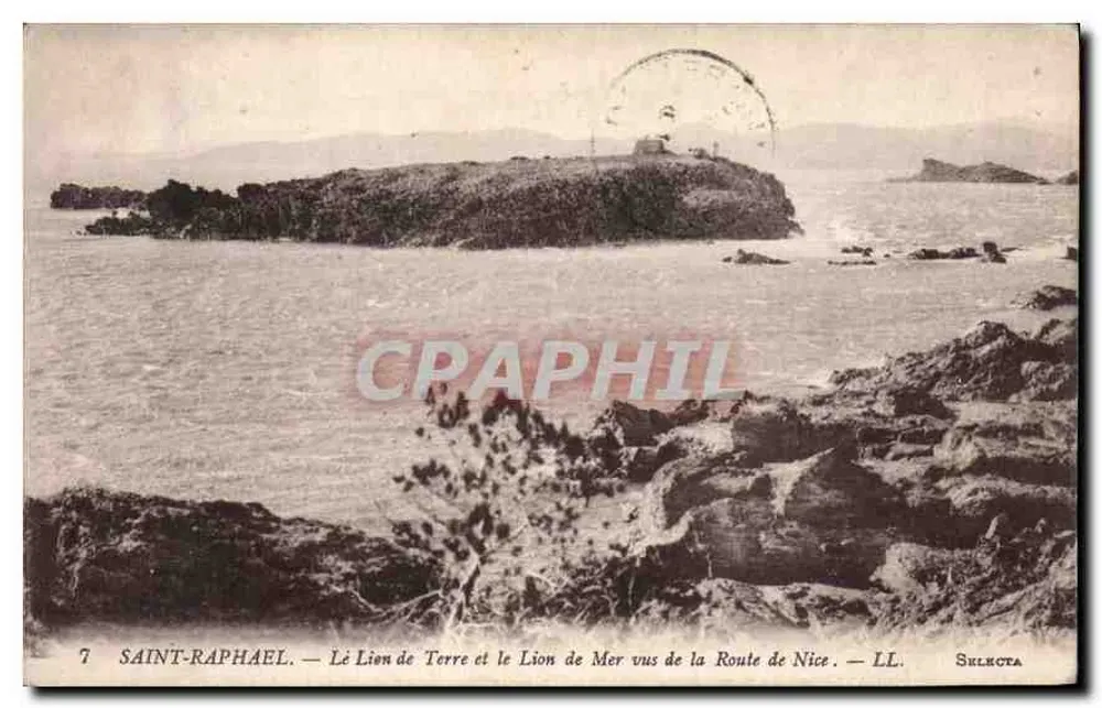 Saint-Raphaël — Der Landlöwe und der Seelöwe von der Straße nach Nice gesehen — Selecta - Vorderseite